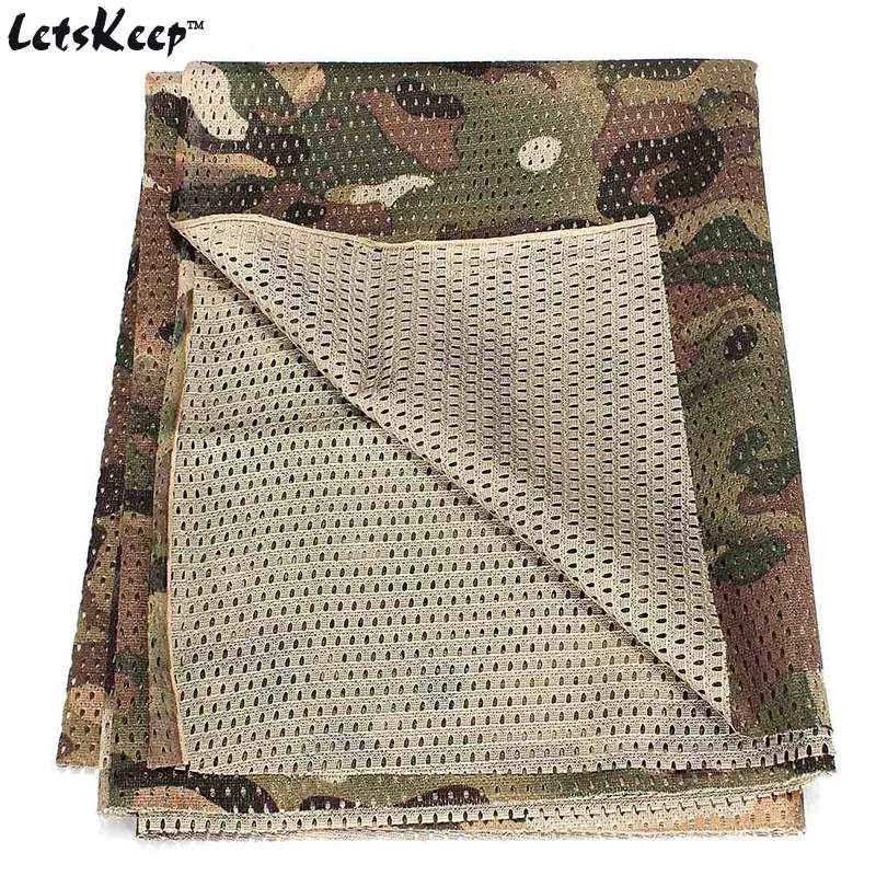 LetsKeep New Mesh head Camo scarf men camouflage long scarves for men women Military shemagh tactical scarf printed, MP009