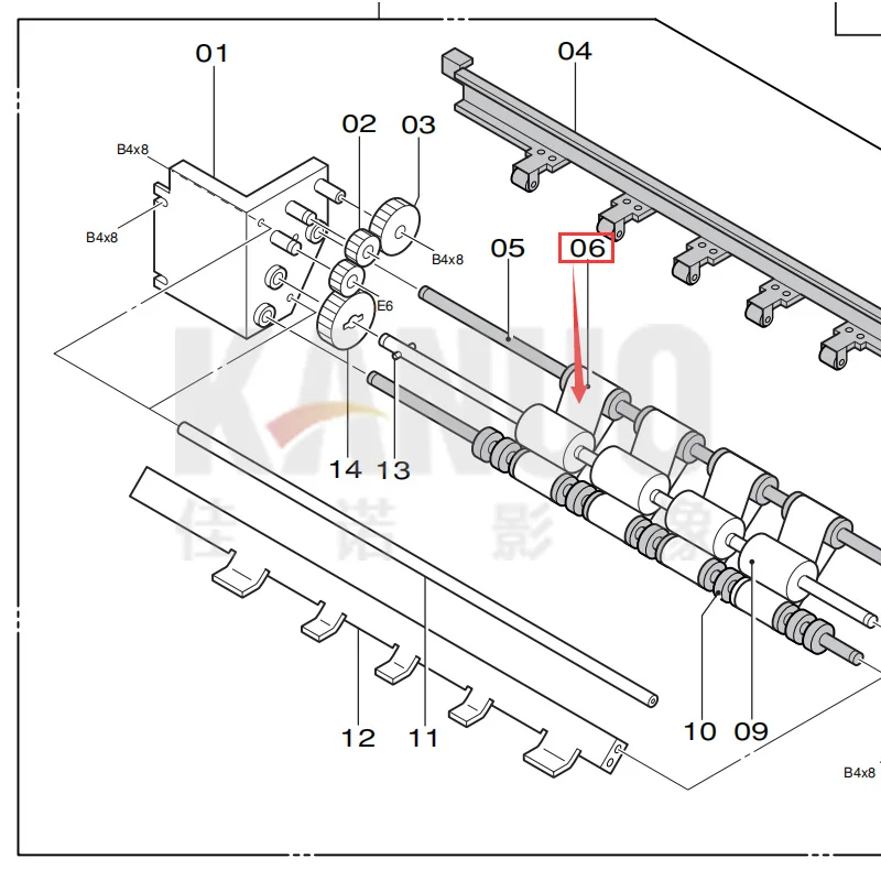 Imagem -03 - Cinto Apartamento em Tamanho Grande Seção de Expulsão para Fuji Frontier 350 355 370 375 Máquina Minilab Parte 323f1026 323f1026c