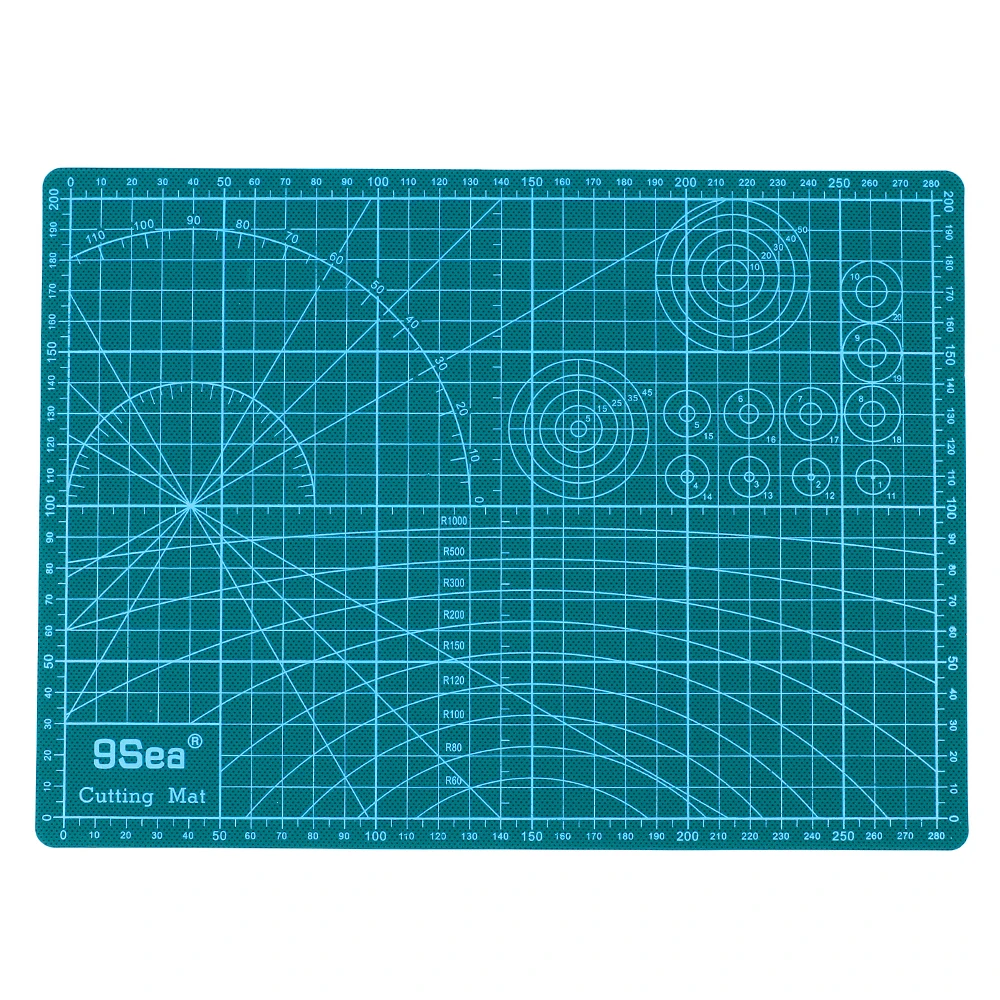 PVC Cutting Mat A4 Self-healing Cut Pad Patchwork Tools Handmade Diy Accessory Cutting Plate Dark Green 30*22cm