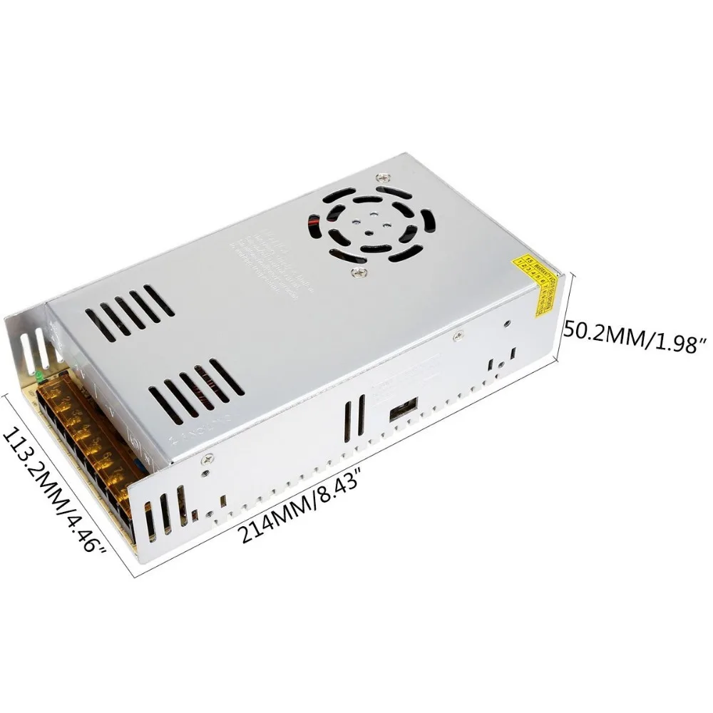 Best quality 24V 15A 360W Switching Power Supply Driver for LED Strip AC 100-240V Input to DC 24V