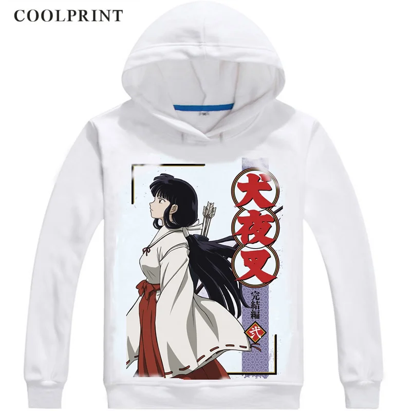 Kikyo InuYasha Cosplay Mens Hoodies Inuyasha A Feudal Fairy Tale Men Sweatshirt Streetwear Anime Hoodie Printed Long Hooded