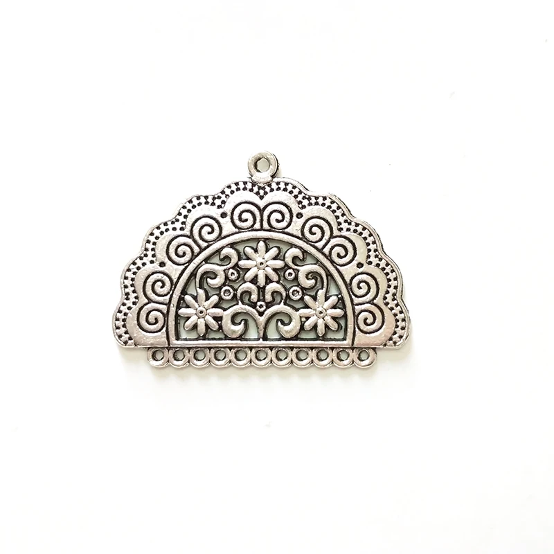 New Fashion 39*29mm 4pieces/bag Retro  Zinc Alloy Tassel Loop Linker for DIY Necklace Earring Connectors Charms