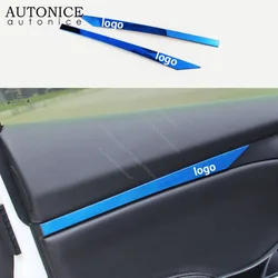 2pc stainless steel Door Armrest Decorator Stripe Cover Trim For Ford Focus MK3 2012-2018 RS ST