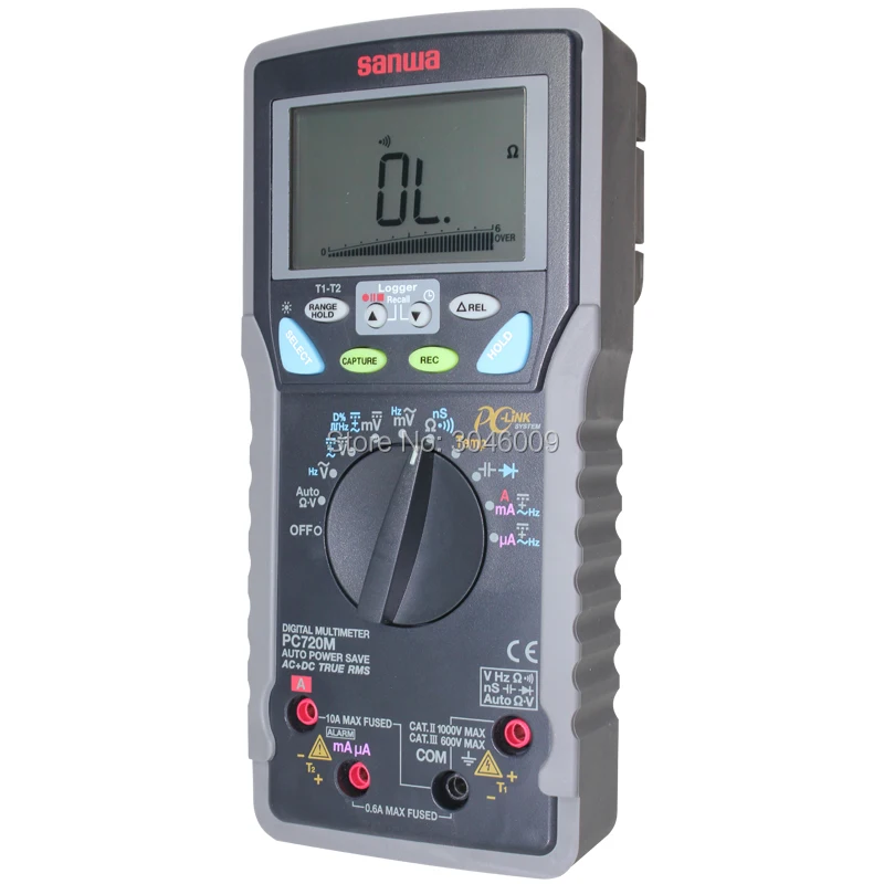 Sanwa PC720M Digital Multimeters/High accuracy/built-in memory (PC Link); Dual Data Display True RMS Multimeter Temperature Test