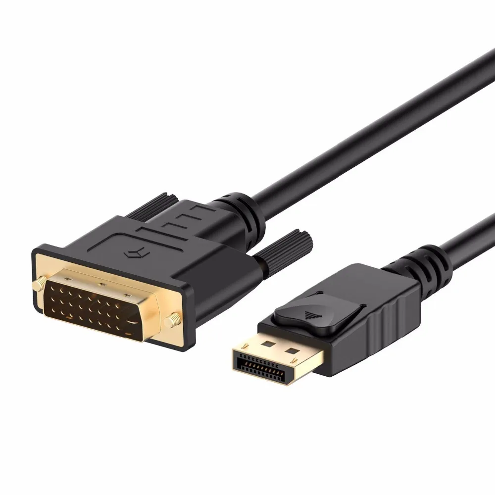 DisplayPort (DP) to DVI Cable, Gold Plated, 6 Feet