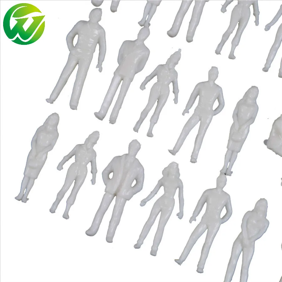 1/50 1/75 1/100 1/150 1/200 1:300 Scale 1000PCS White Unpainted Architectural Model Figures People Hot Sale