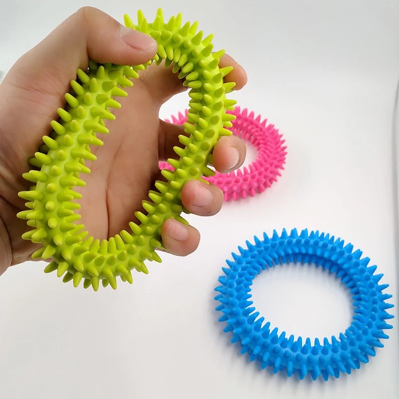 Anillo táctil sensorial de Spiky para niños, pulsera de masaje de terapia de autismo, juguetes sensoriales para adultos, Reduce el estrés, regalos