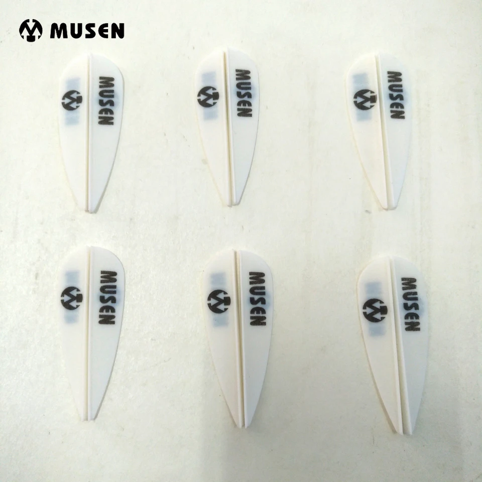 100pcs/pack 2 inch White Color DIY Arrows Plastic Vans Feather