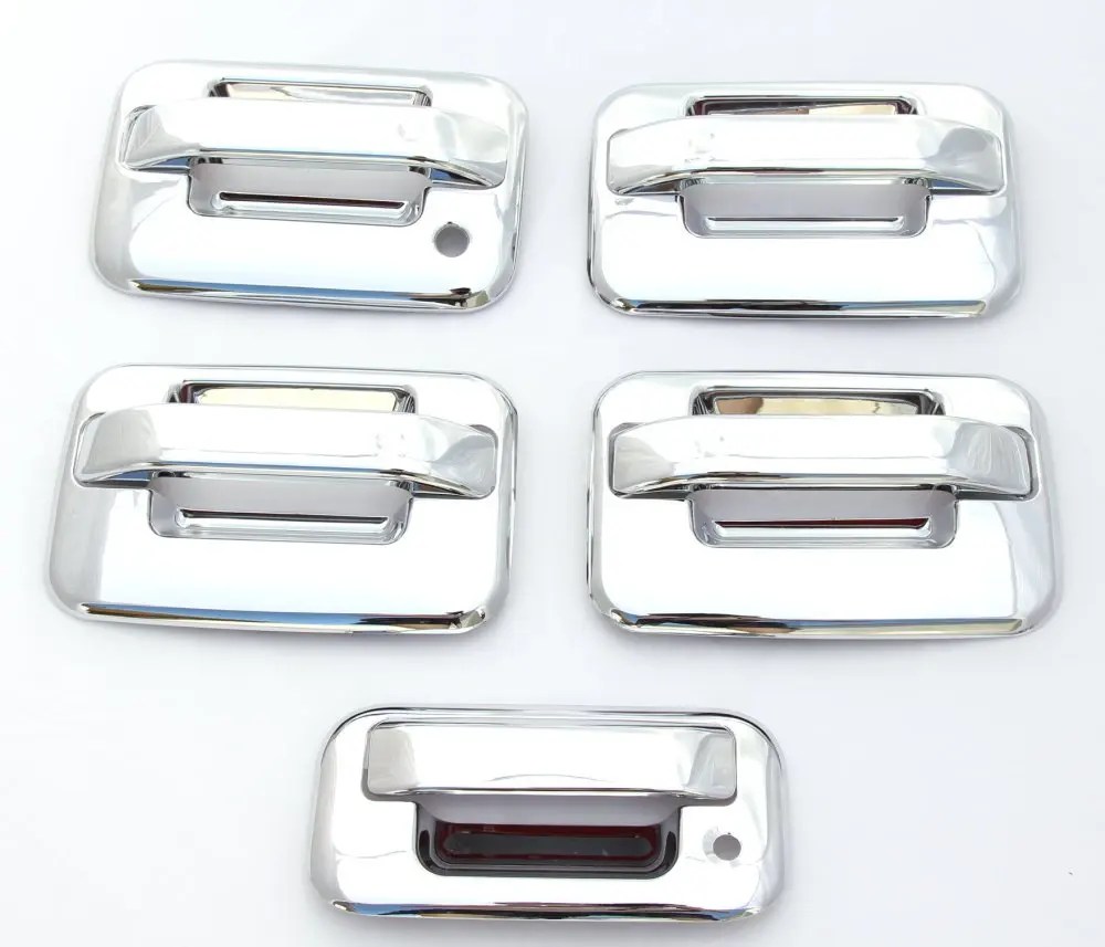 Exterior Chrome Door Handle Cover and Tailgate Covers For 2004-2014 Ford F150 F-150 (4 Doors) WITHOUT Keypad