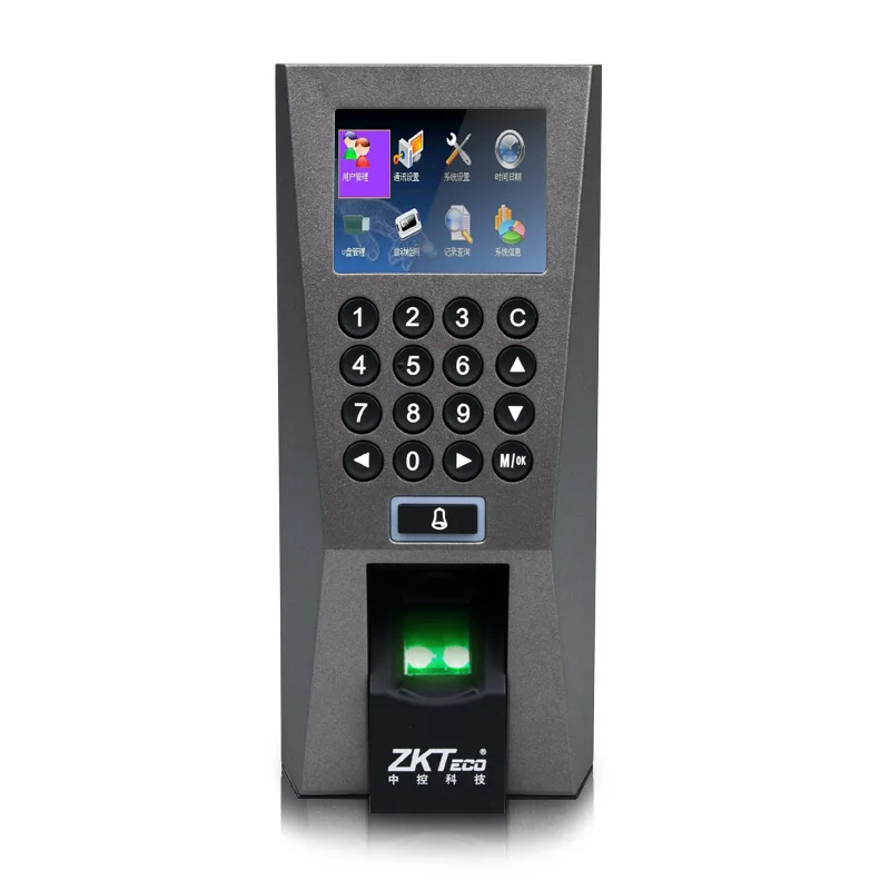 Zk F18 Tcp/Ip USB Data Communication Fingerprint Access Controller 1500 Prints 80000 User Record Door Control Terminal