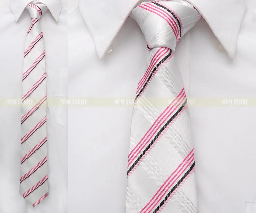 White Hot Pink Stripes Check 100% Woven Silk 1200 Stitches 2.8