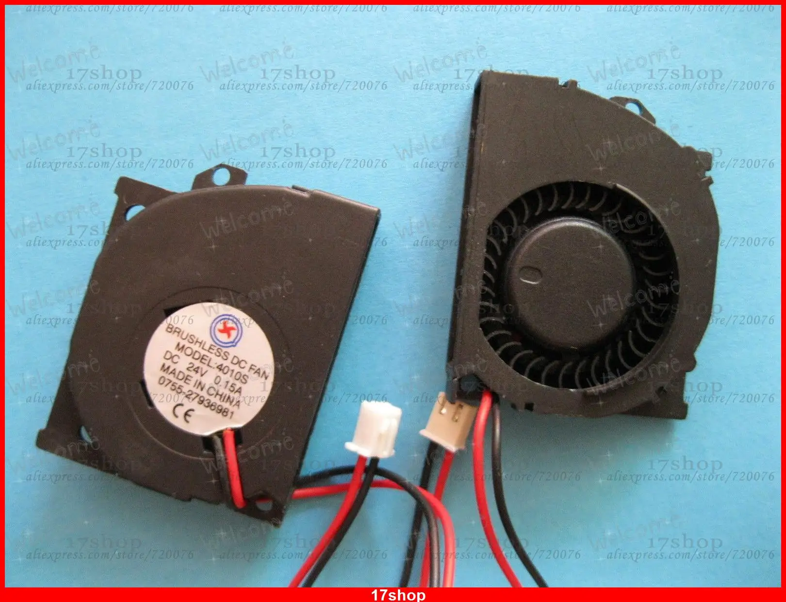 2 pcs Brushless DC Blower Fan 24V 4010S 50x40x10mm 2pin  blower fan