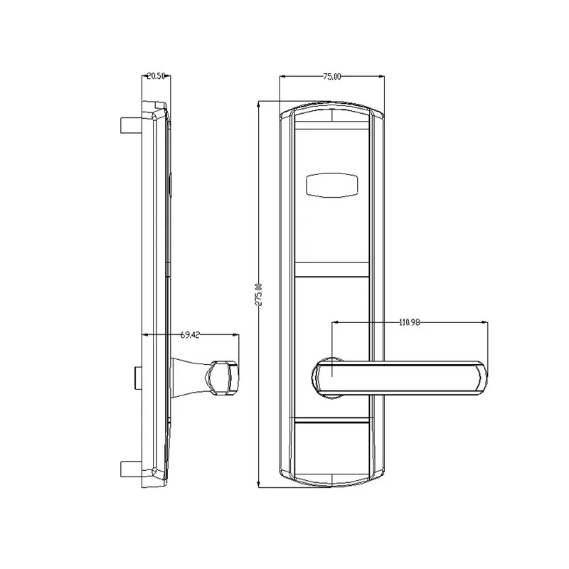 LACHCO Electronic Door Lock Password, Card, Key Touch Screen Digital Electric Code Lock  L16077SG