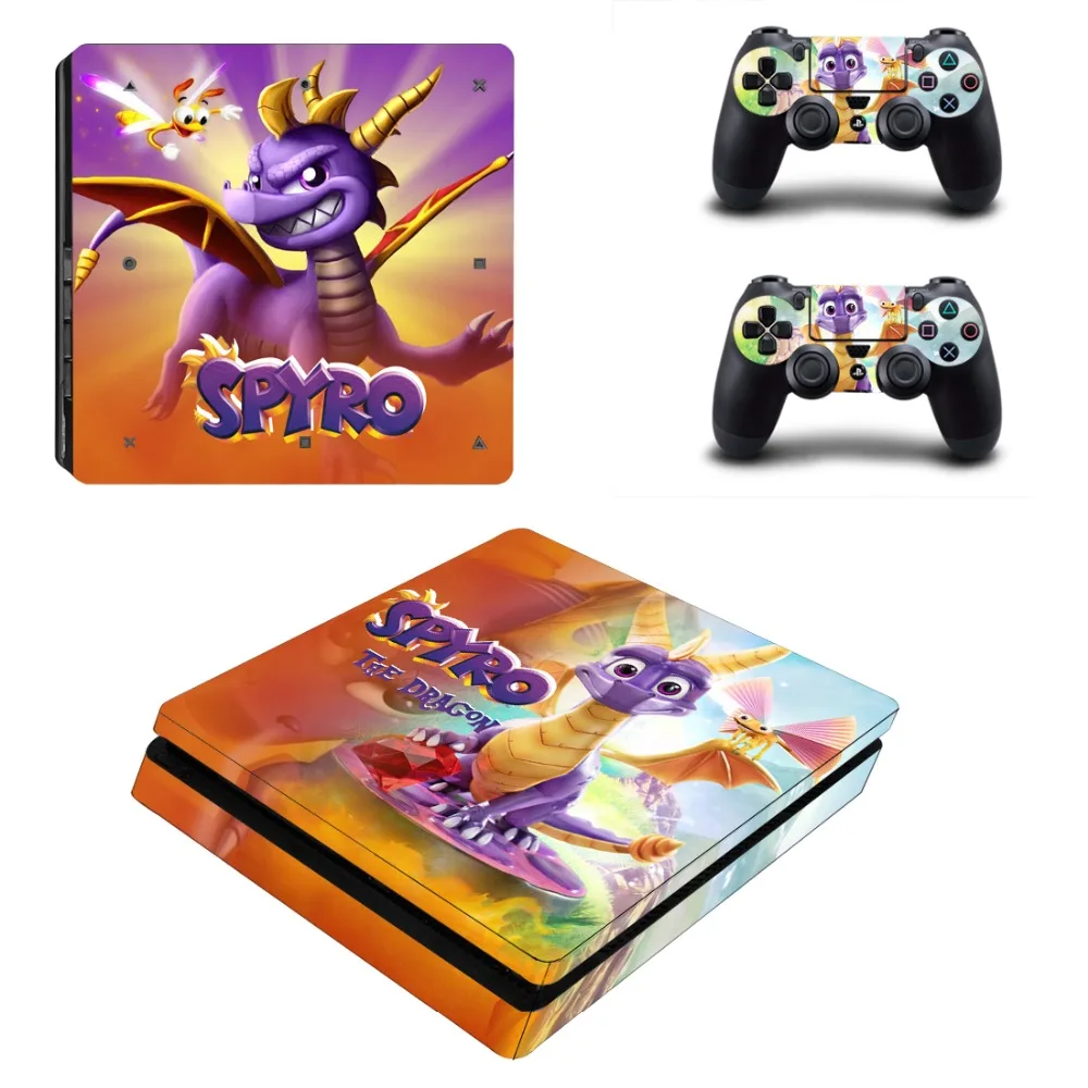 لعبة Spyro التنين PS4 سليم الجلد ملصق لسوني بلاي ستيشن 4 وحدة التحكم و 2 وحدات تحكم PS4 سليم جلود ملصق مائي الفينيل
