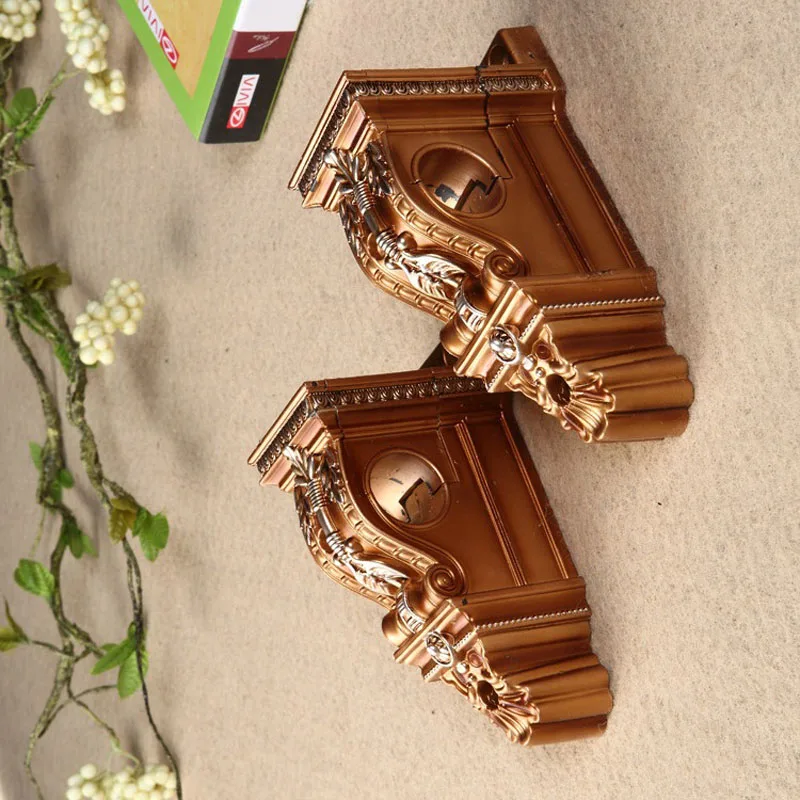 Artist room accessories plaster carve Roman Curtain holder Palace Baroque rod stick Single rod Wall bracket curtain rod holder