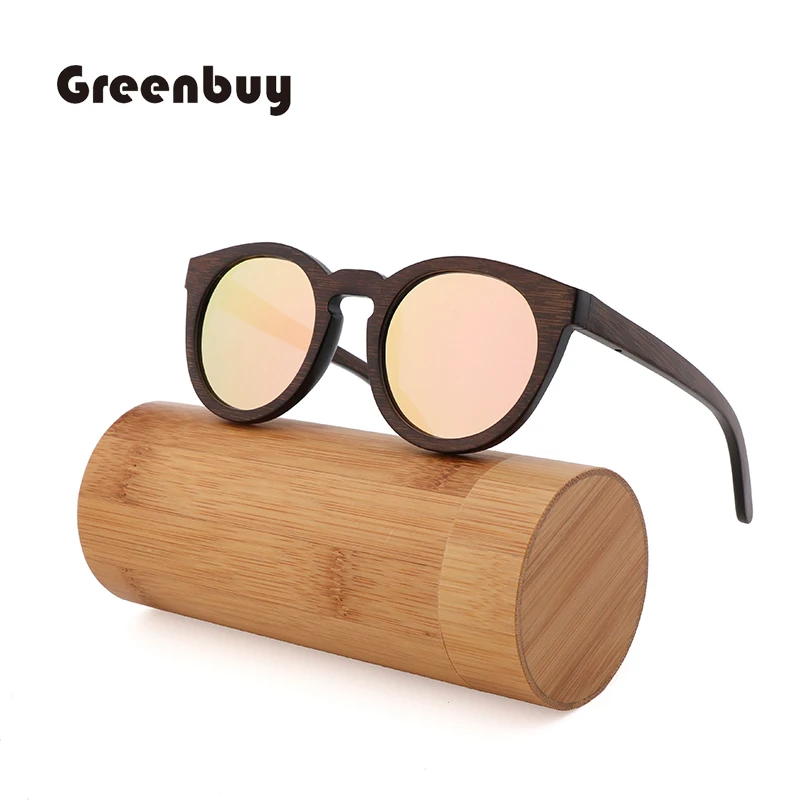 

New Retro Brown Bamboo Sunglasses Fashionable and Classic A variety of Lens Colours are Interchangeable Polarized Glasses UV 400