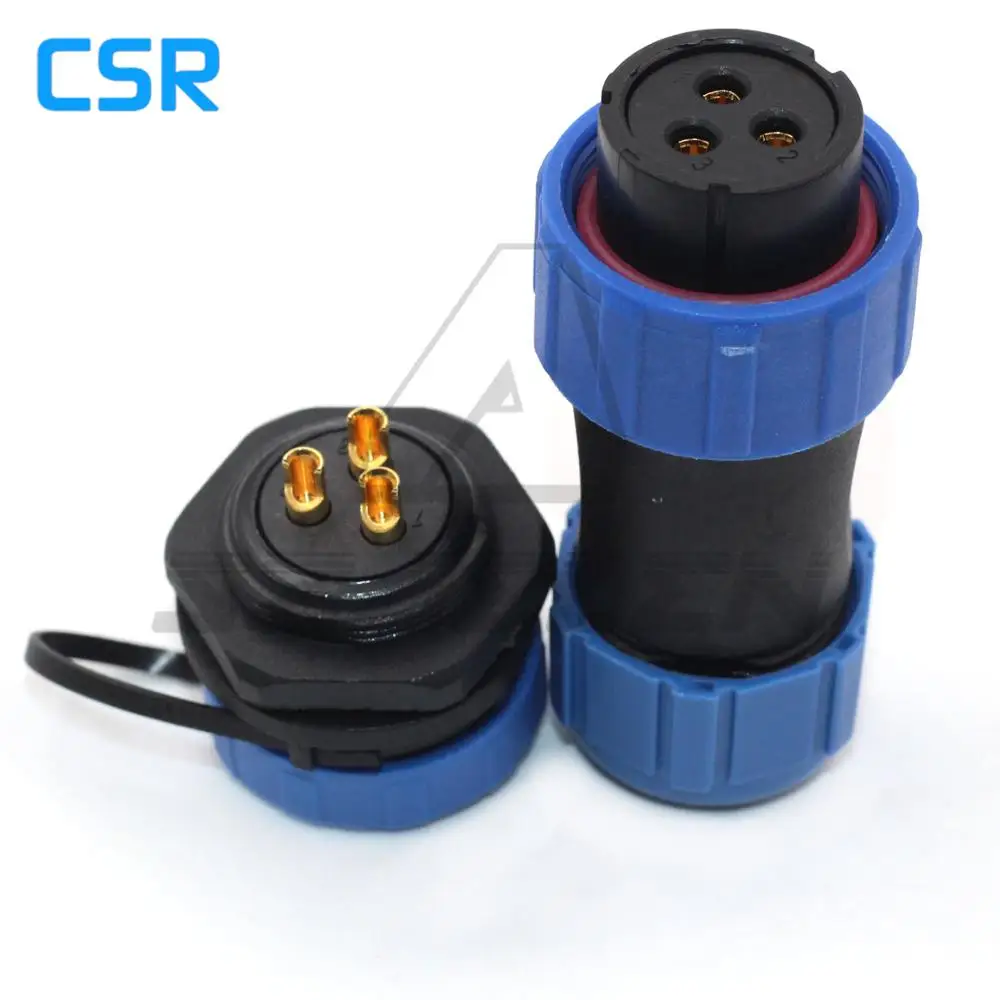 SP2110/S3-P3, 3pin Waterproof Connector ,IP68 Industrial Connectors, Led Power Connector Plug And Socket