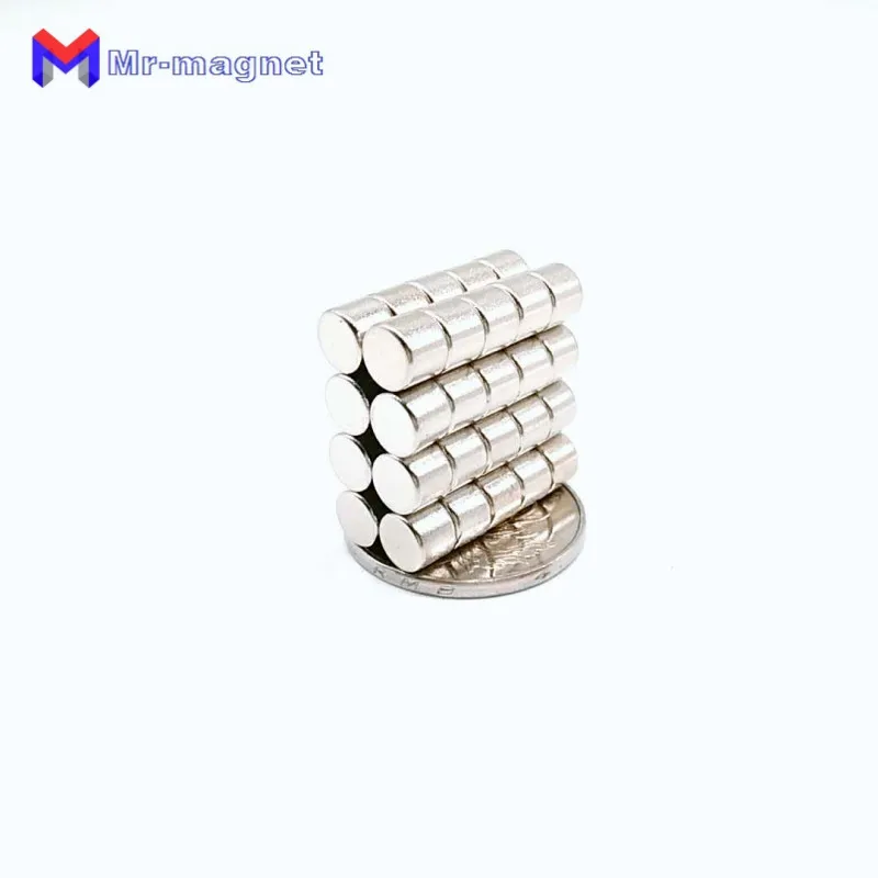 500pcs Hot sale 6x4 6*4 mm magnet N35 super strong rare earth neodymium magnet motor jewlry magnets