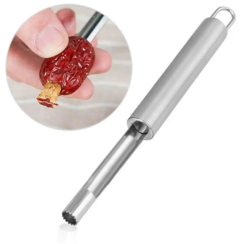 Stainless Steel Apple Corer Fruit Seed Core Remover Pear Apple Cherry Corer Seeder Slicer Knife Kitchen Gadgets Fruit Tools