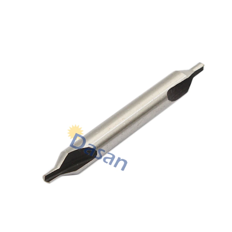 10 ชิ้น 3 มิลลิเมตรศูนย์เจาะบิต HSS ประเภทความแม่นยำรวม Countersinks ชุด 60 องศาคู่สำหรับเครื่องกลึงโลหะเครื่องมือเจาะ