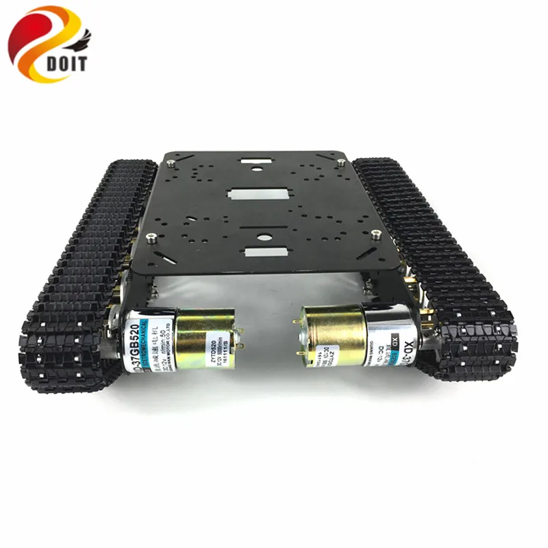 تصميم جديد ذهبي أصفر التخميد روبوت خزان هيكل السيارة TS100 مع تعليق الصدمات كاتربيلر جرار المسار مخلب RC