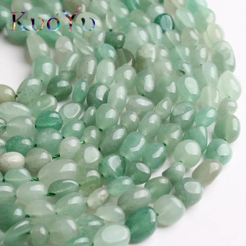 6-8mm Natural Irregular Aventurine Jades Beads Loose Stone Spacer Beads For Jewelry Making DIY Bracelet 15\'\'Strand/Inches