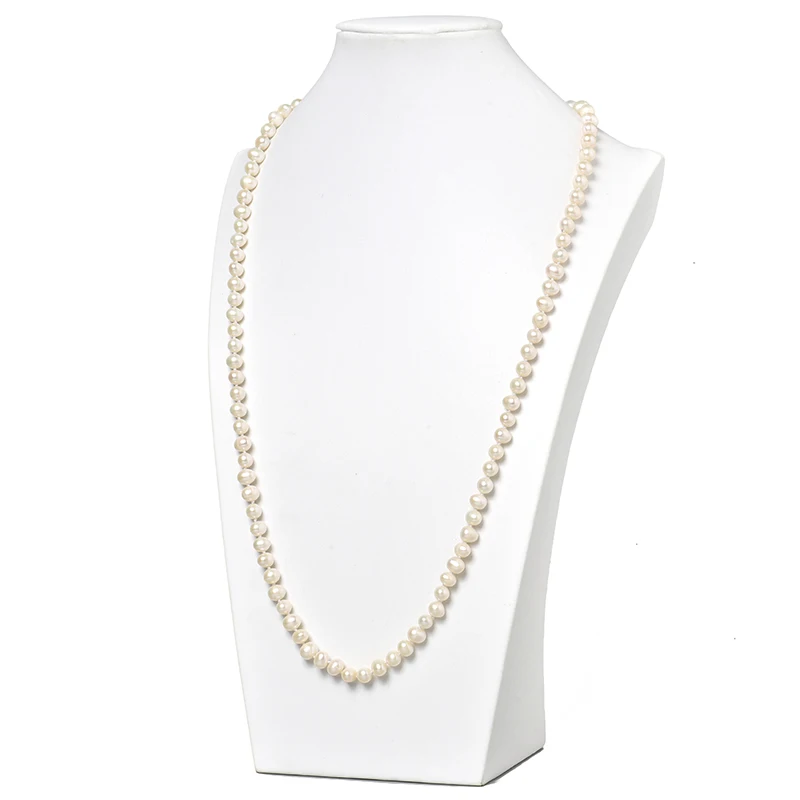 7-8 mm  Long and thin Inch Natural Chain Type Necklace  add   Small  and Exquisite  Freshwater beads