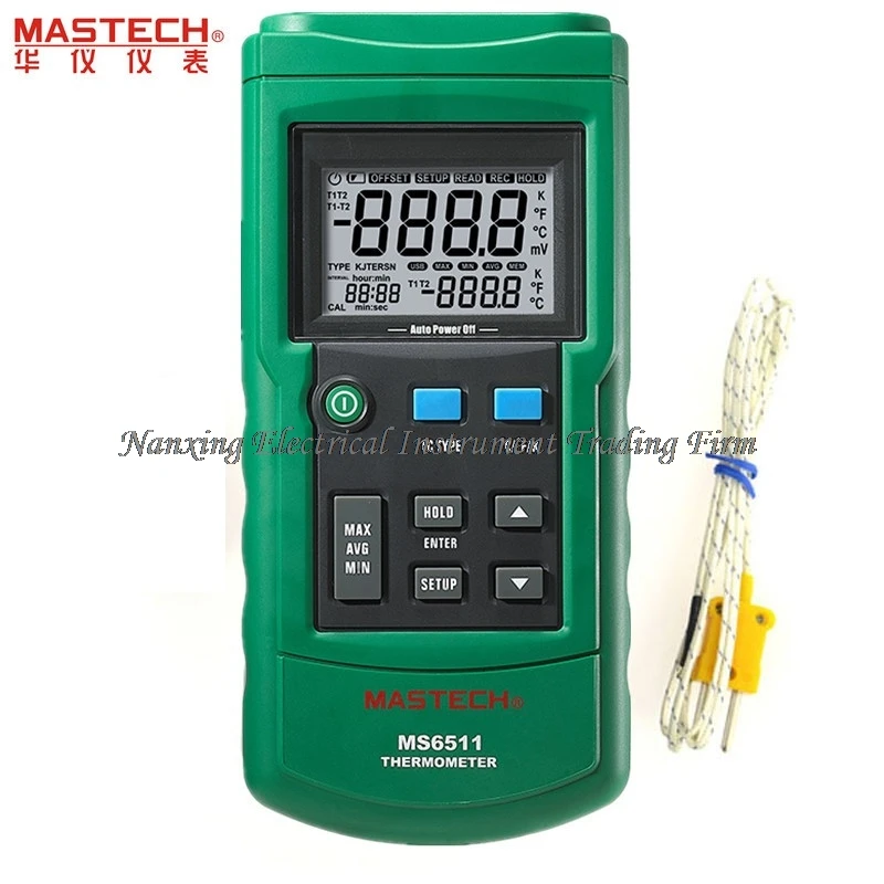 Chegada Rápida Mastech Ms6511 Termômetro Digital Único Canal k j t e Termopar tipo Medidor de Temperatura Testador