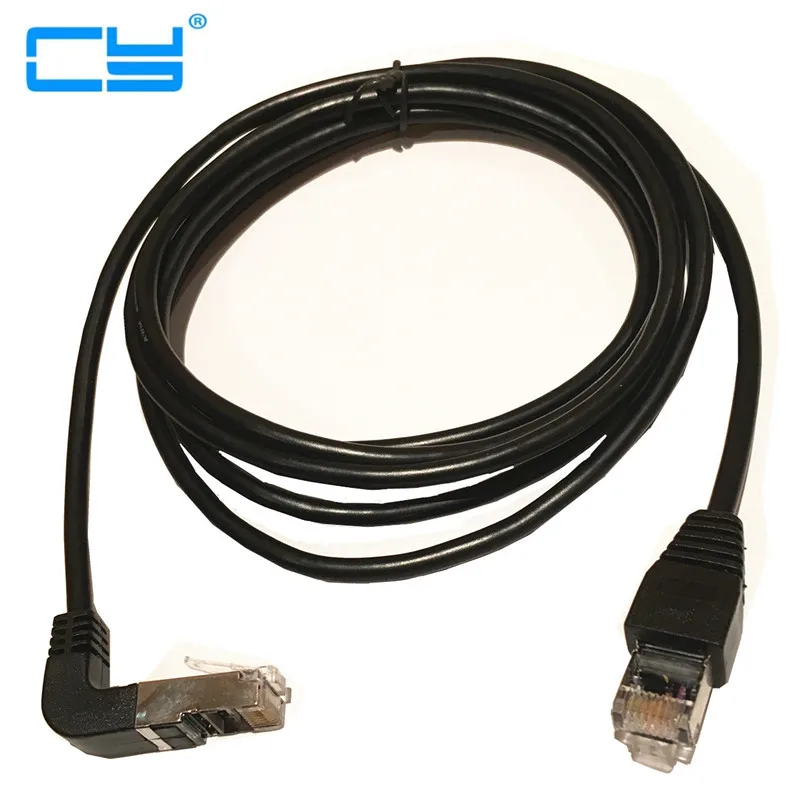 الكوع أسفل الزاوية Cat5e 8P8C STP Cat5 Cat 5e RJ45 Lan إيثرنت شبكة التصحيح الحبل إلى كابل RJ45 مستقيم 90 بزاوية 50 سنتيمتر 1 متر 2 متر 5 متر