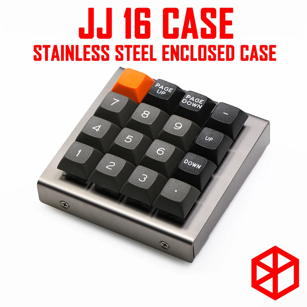 

stainless steel bent case for jj4x4 10% JJ16 custom keyboard enclosed case upper and lower case also can support bm16a