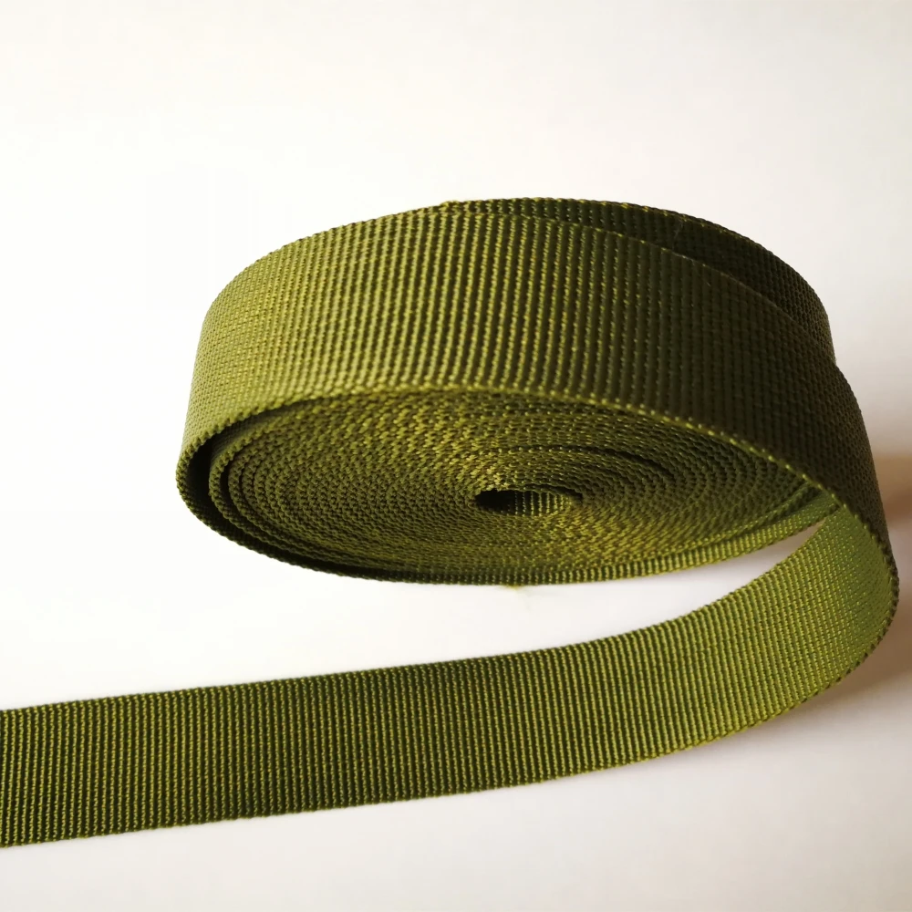 100 Yards 2-2.5cm Wide Army Green Nylon Thickened Pit Webbing Schoolbag Shoulder Strap Military Belt