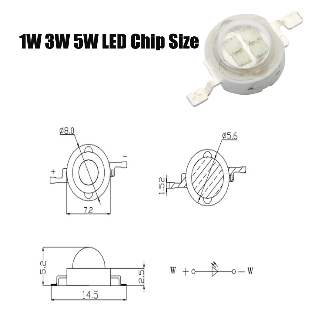 10PCS 1W 3W 5W  Royal Blue 445-450Nm 700Ma Grow LED COB SMD Lamp Blub DIY 10W 20W 30W 50W 100W Grow Light For 1 3 5W Light Beads