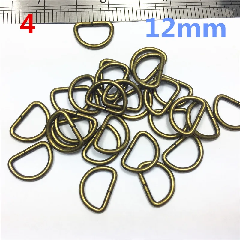 10pcs del Metallo Anelli di Dee per le NonWelded D anello Non Saldati Nichelato D-Rings Anelli di Nastri E Fettucce Reggette Borse accessori di