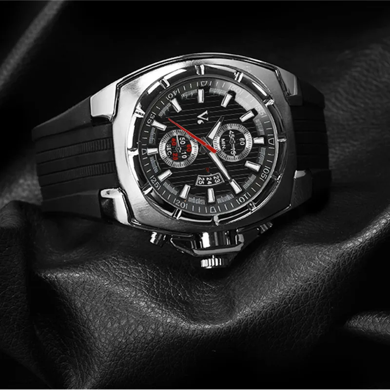 Montre militaire V6 pour hommes, marque de luxe, mode Sport, bracelet en Silicone, horloge saat reloj hombre