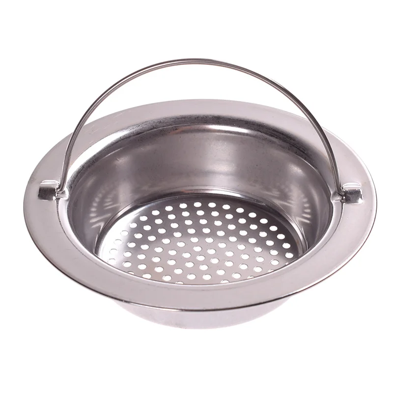 1PC Stainless Steel Kitchen Sink Strainer Sewer Bathroom Shower Hair Filter Basket Anti-Blocking Cleaning Accessories