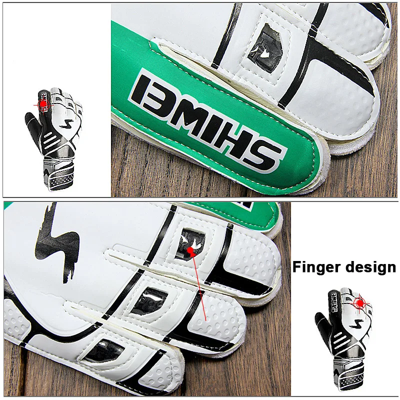 Adults Size Professional Goalkeeper Gloves Football Men Strong Finger Protection Soccer Goalie Gloves Thickened Latex