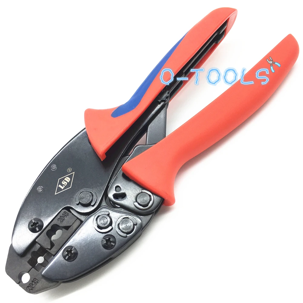 

Spark plug wires crimper S-2048 ratchet crimp tool for crimping and stripping spark plug hand wire crimping tool plier