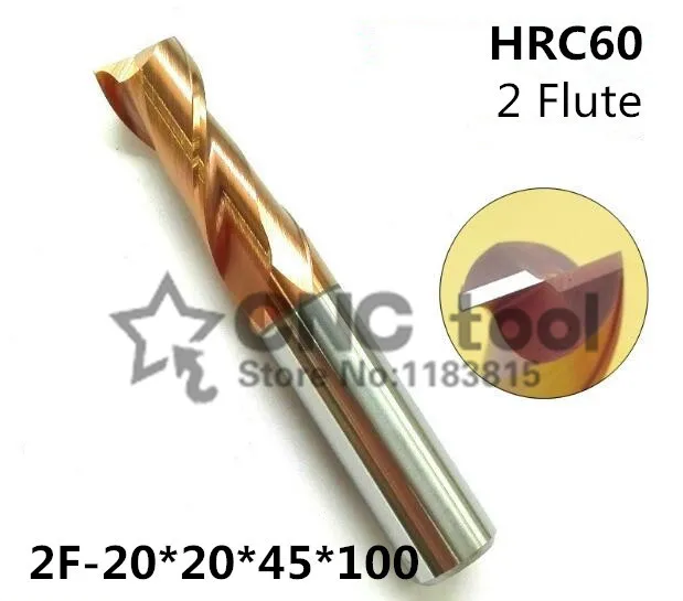 

2F-20 HRC60,carbide Square Flatted End Mills coating:nano TWO flute diameter 20mm, The Lather,boring Bar,cnc,machine