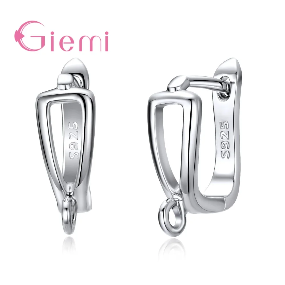 New Arrival 100% 925 Sterling Silver Jewelry Making Findings DIY Earring For Women Ladies Hoop Earrings Accessories