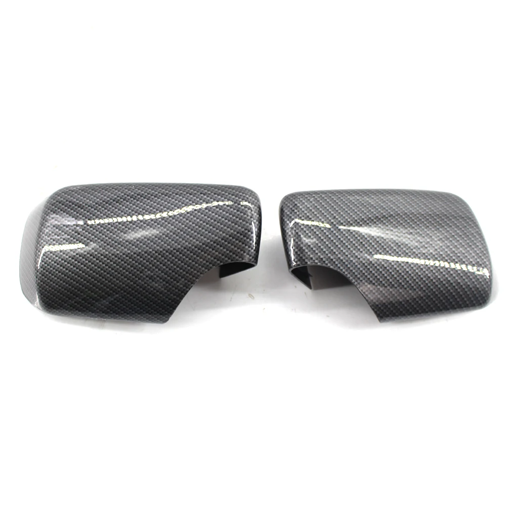 Fit for BMW E46 3 Series 98-05 Cover Cap for rearview Door Mirror Primered L&R Side Carbon Fiber Style 4 Door Not for 2 Door