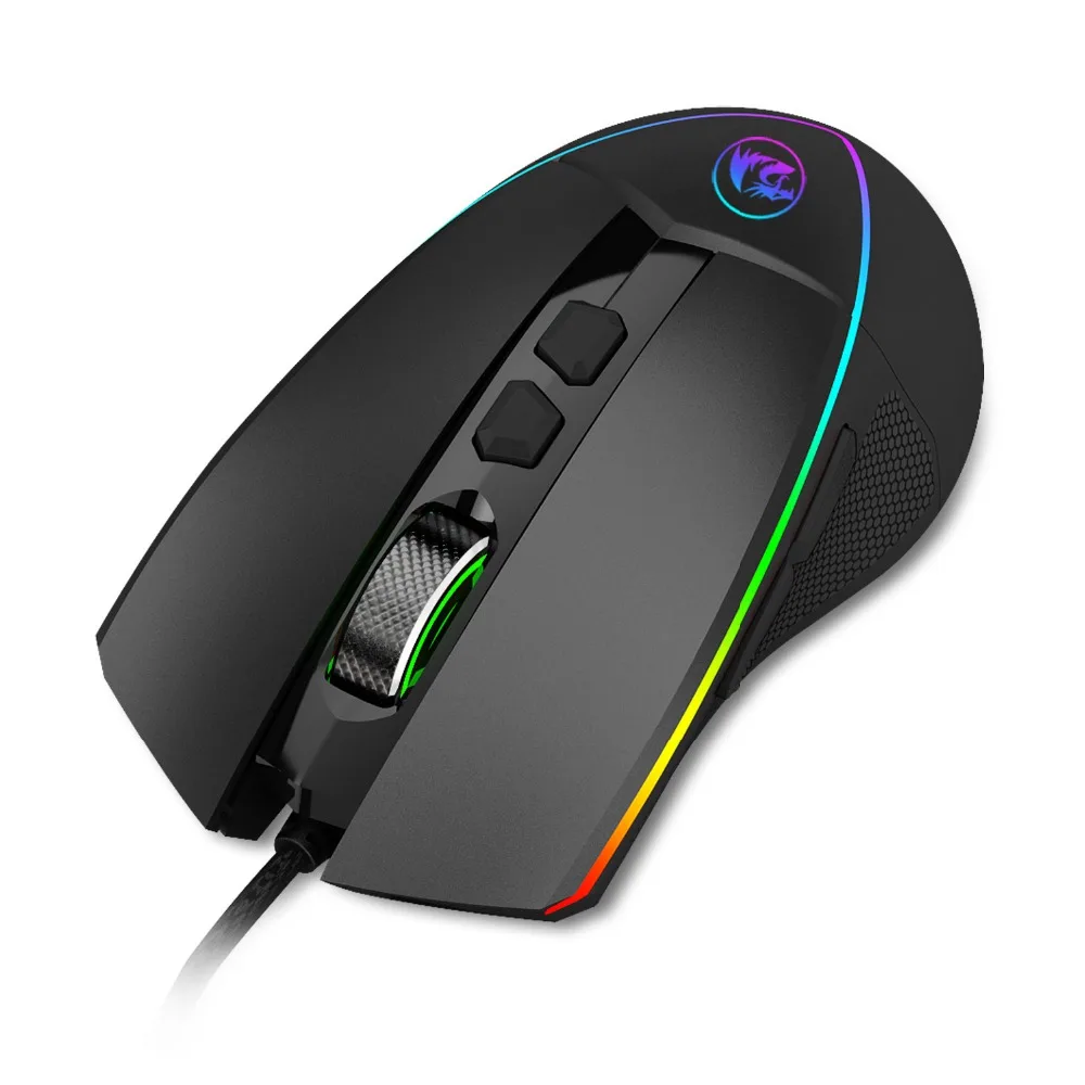 Gaming Mouse 12400 DPI 16.8Million RBG Backlit 8 buttons ergonomic design for programmable Mice gamer LOL MMO Redragon M909