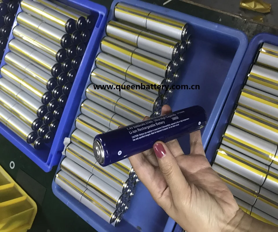 

2S1P 7.4V QB QB26650 26650 INR26650 5000mAh 20A battery pack with pcb (2-5A) for flashlight