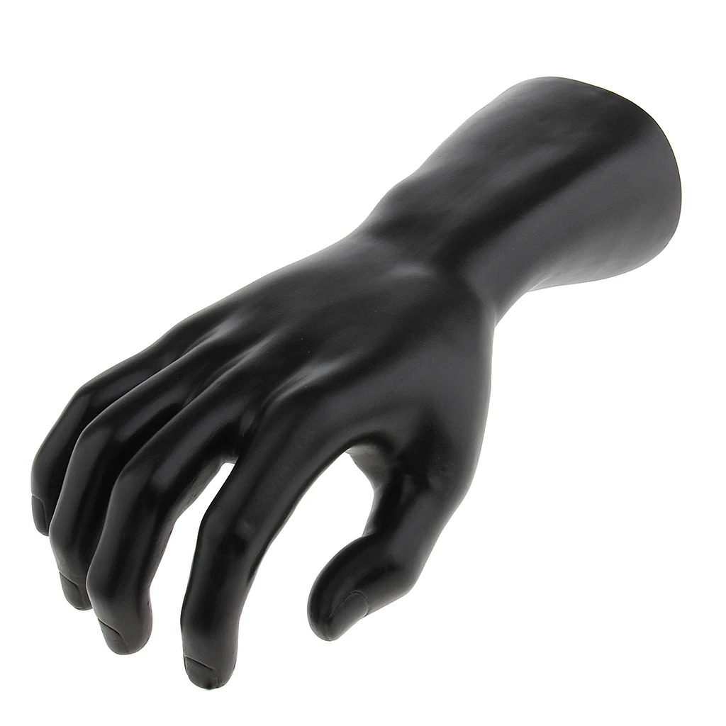 Mannequin en plastique pour homme, bras droit, pour bijoux, Bracelet, montre, anneau, support, modèle factice, noir, blanc