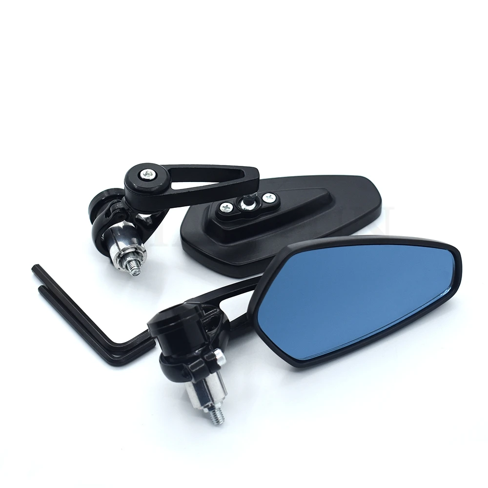 Universal black 7/8\'\' 22mm motorcycle side mirror handlebar end mirror for Yamaha R1 R6 R125 R15 FZ16 FZ1 MT09 MT07 FZ6 XJR1300