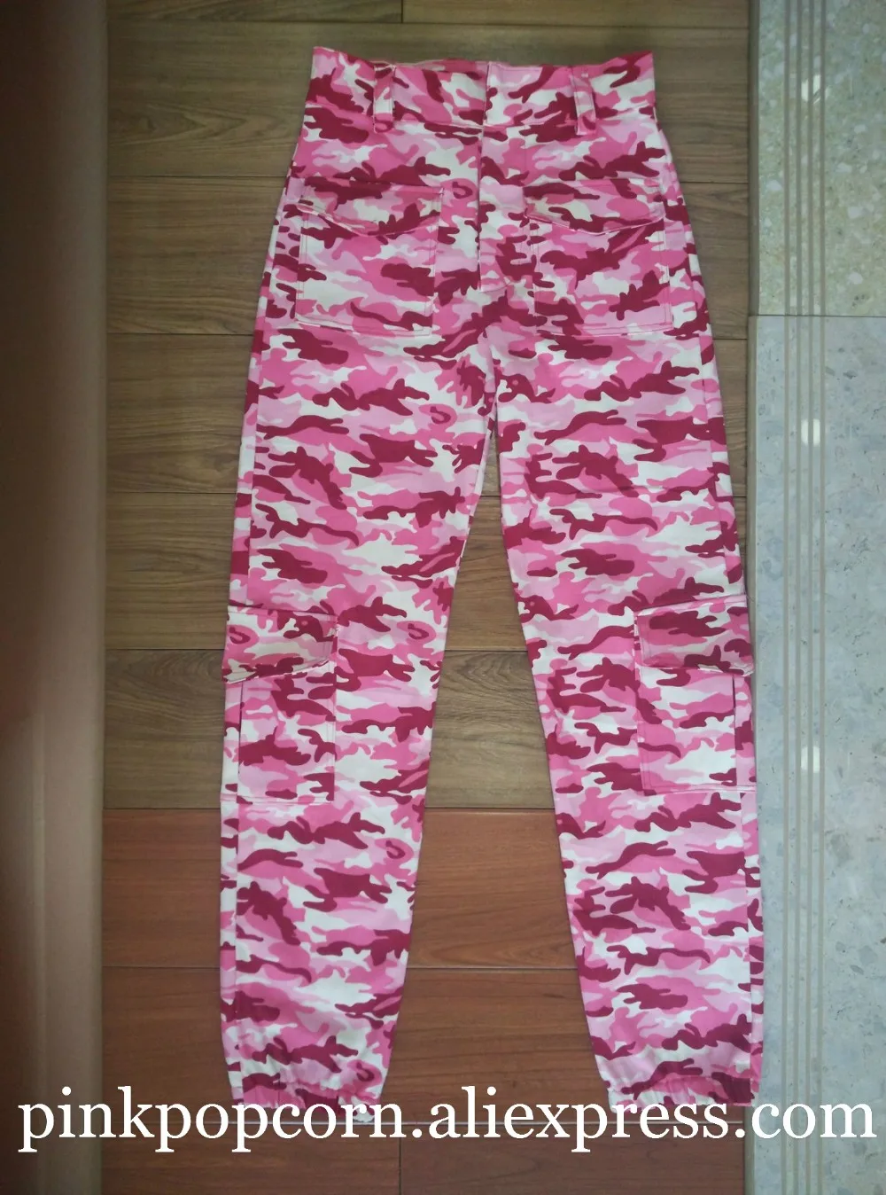 Conjunto com duas peças feminino camuflado rosa, conjunto com top crop camis + calças cargo, agasalho de duas peças, vestuário casual streetwear feminino 2 peças