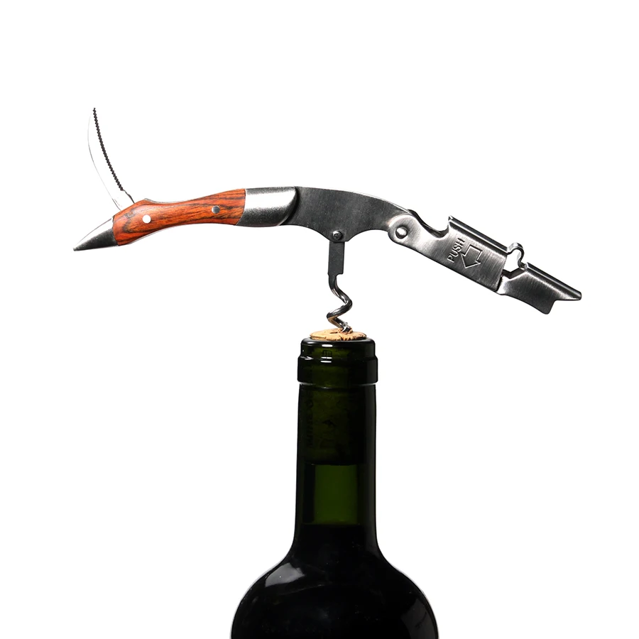 Waiters Corkscrew, Professional All-in-one Wine Opener, Bottle Beer Cap Opener with Foil Cutter The Favored Choice of Sommeliers