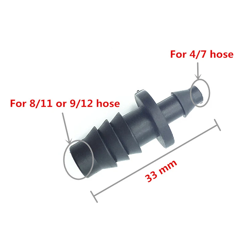 8mm do 4mm Barb złącze proste System nawadniania ogrodu reduktor węża szybkie złącze złącze węża 50 sztuk