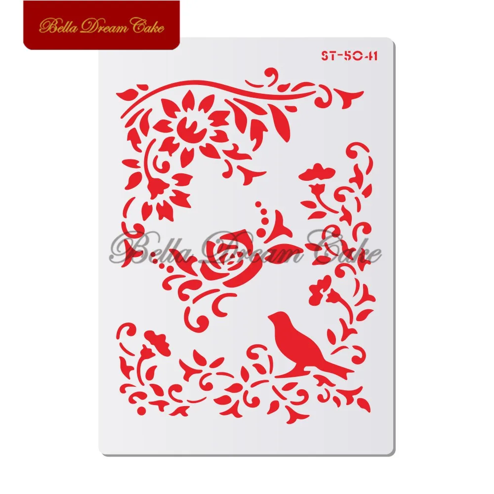 Flower Birds Animals DIY Craft Drawing Stencils Walls Painting Scrapbooking Stamping Stamp Album Decorative Embossing Paper Card