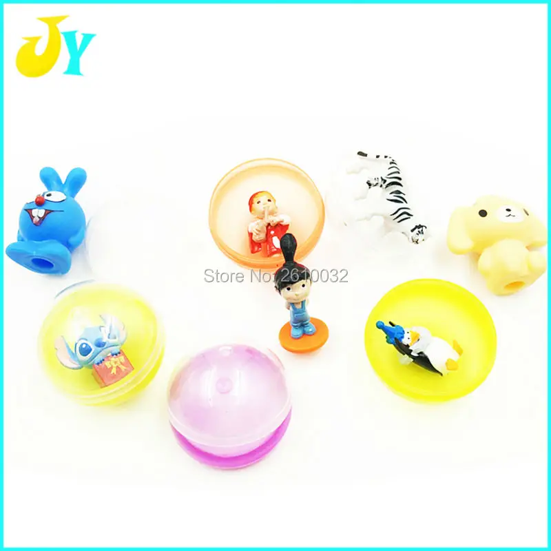 50pcs/lot 45mm capsule toys Classic Action Toys For Kids Gift Mix Styles with top quality for kids game machine parts