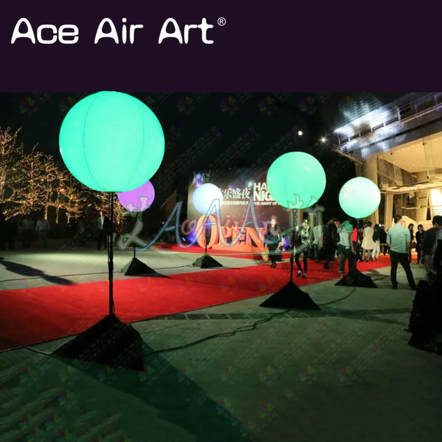 Customized 2.5m Height  Inflatable Floor Balloon With LED Light And Controllable Remote Control